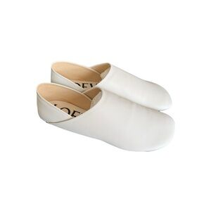 Loewe White Toy Leather Slippers EU 39/US 9 NEW With Box